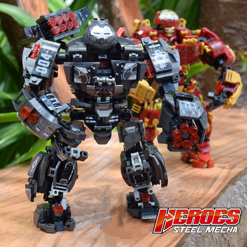 Đồ chơi giáo dục người Sắt Lắp ráp Mô hình Hulkbuster War Machine 76013 76015