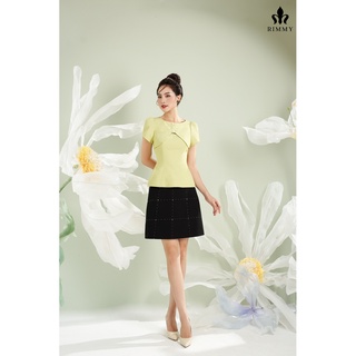 Áo sơ mi xanh cốm cách điệu Design by RIMMY Risy 