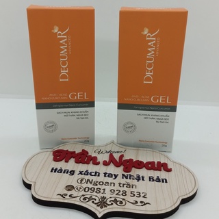 Gel ngừa mụn Nano Curcumin Decumar tuýp 20g