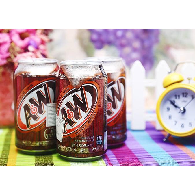 ( Bán sỉ ) Thùng 12 lon Nước soda A&W lon 355ml