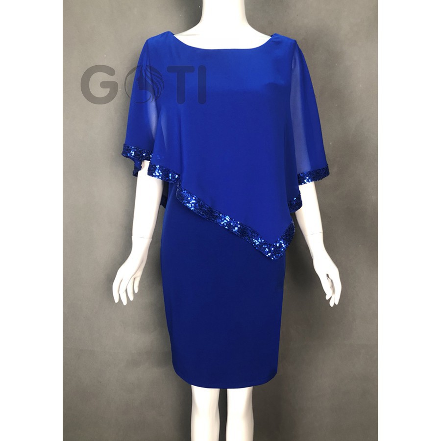 [SIZE M--> 5XL ] Đầm suông trung niên dự tiệc U40 U50 kiểu Đầm trung niên cao cấp  - THỜI TRANG TRUNG NIÊN D373 New *