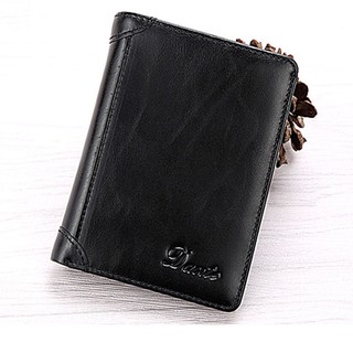Bóp ví nam đứng da bò thật flancoo fsp7s651