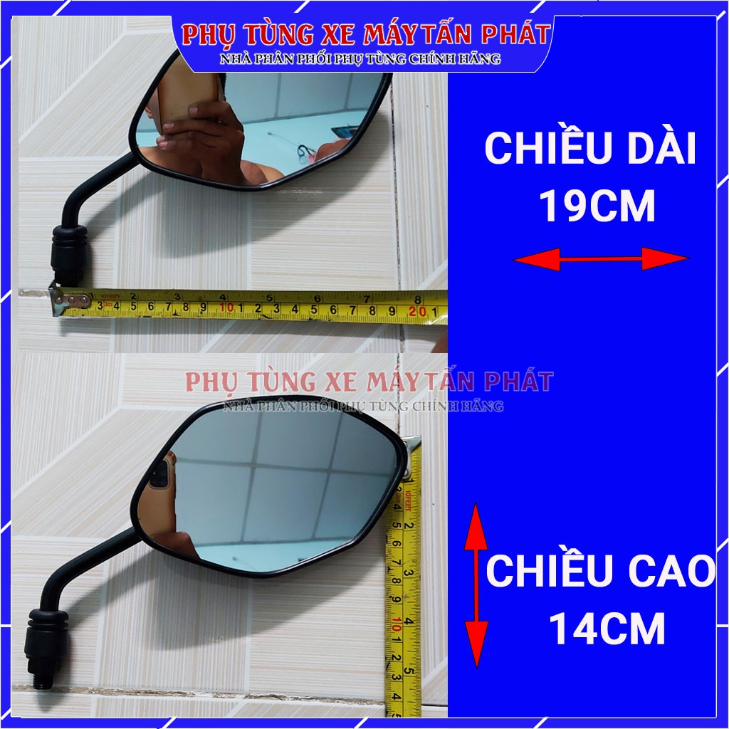Gương Kính Chiếu Hậu Xe Máy Chân Ngắn Gắn Nhiều Dòng xe Chính Hãng Bảo Hành 12 Tháng