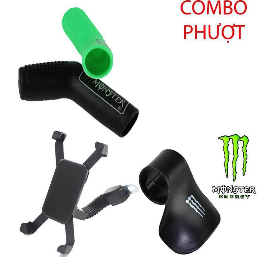 COMBO PHƯỢT 1 ( TRỢ LỰC TAY GA + BỌC CHÂN CÔN + GIÁ ĐỠ ĐIỆN THOẠI )