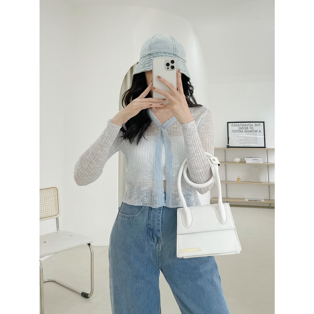 Áo khoác LYRA cardigan chất mongtoghi mỏng 1 cúc xinh xắn - VSYAK0075