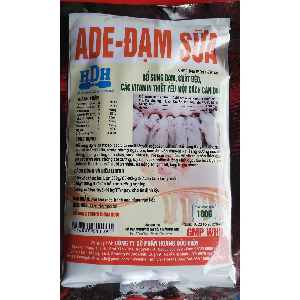 ADE-ĐẠM SỮA 100g Và KÍCH TIẾT SỮA NEW 100g Bổ sung đạm, chất béo, các vitamin thiết yếu một cách cân đối