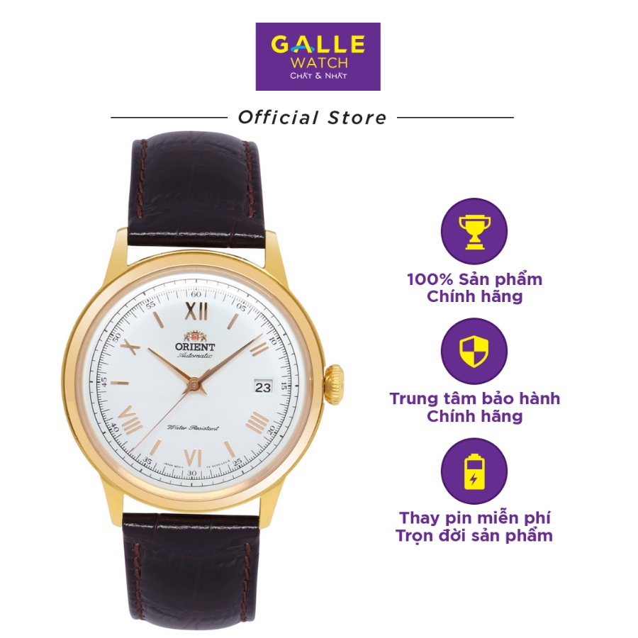 Đồng hồ cơ nam Orient Watch FAC00007W0 mặt kính cứng chống va đập,chống nước 3 ATM  dây da đeo tay cao cấp, chính hãng