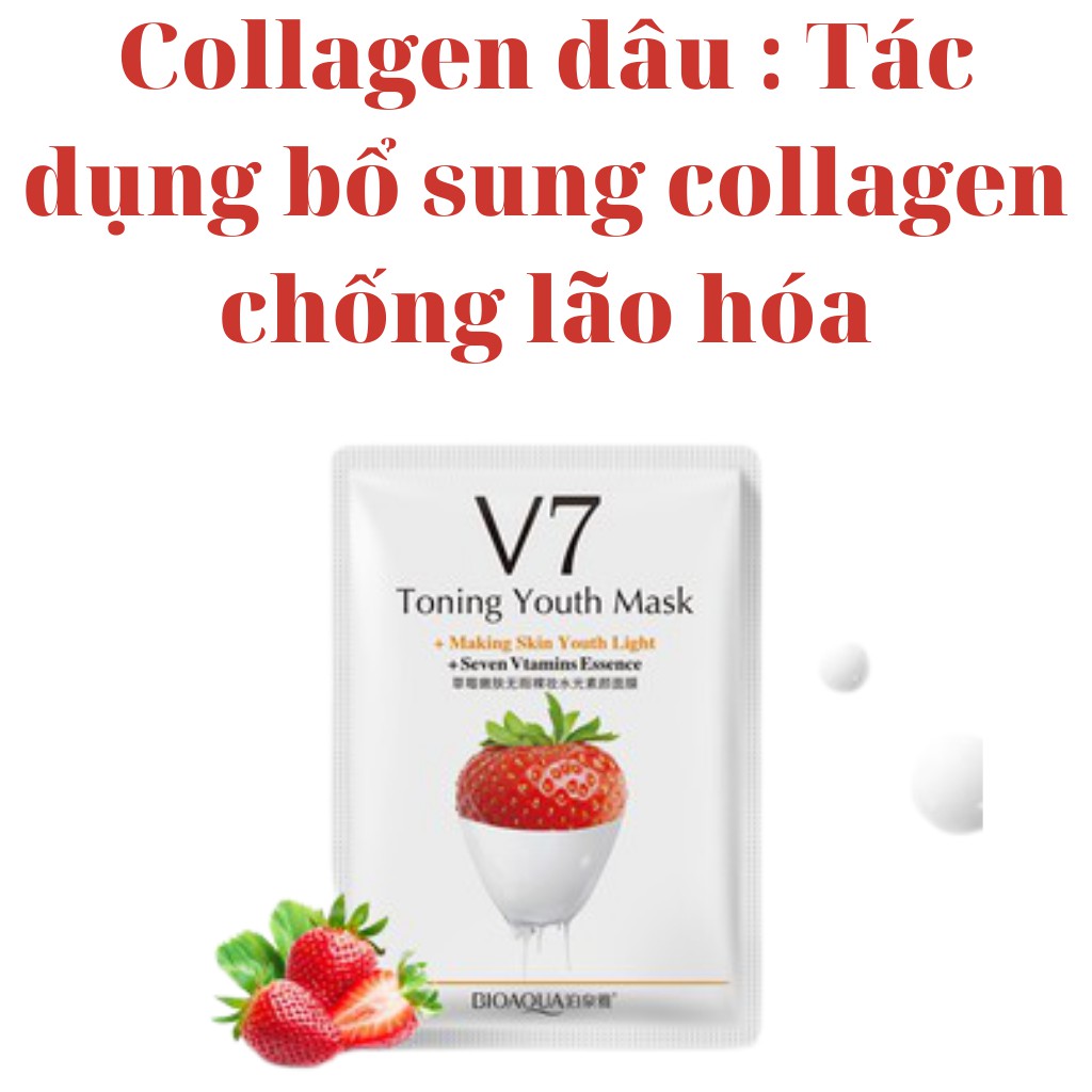 Mặt nạ giấy dưỡng trắng da cấp ẩm nước hoa quả da dầu mụn V7 BIOAQUA nội địa Trung | BigBuy360 - bigbuy360.vn