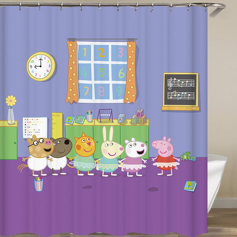 Mới Rèm Cửa Phòng Tắm In Hình Heo peppa Đáng Yêu