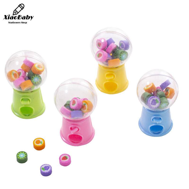 1 Bộ Gôm Tẩy Hình Máy Gashapon Mini Hoạt Hình Sáng Tạo Dành Cho Học Sinh
