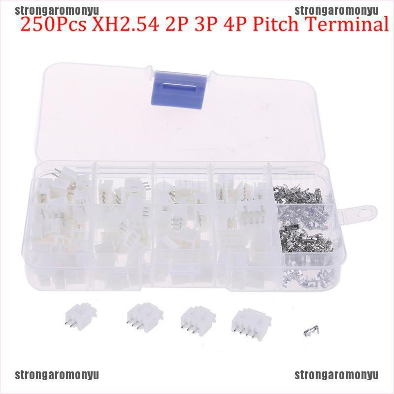 Set 250 Đầu Nối Dây Điện XH2.54 2p 3p 4p pin 2.54mm