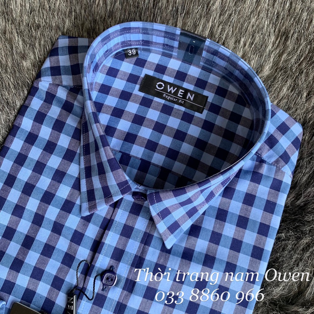 [SIZE 40] OWEN- Aó Sơ mi dài tay Owen REGULAR FIT chất sợi tre 21047- Áo sơ mi nam dài tay