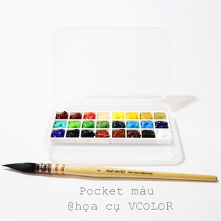 Pocket Holbein 12, 24, 48, 108 màu hộp nhựa - Set Holbein màu nước