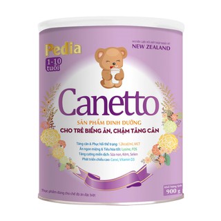Sữa  Canetto Pedia 900g cho trẻ biếng ăn, chậm tăng cân