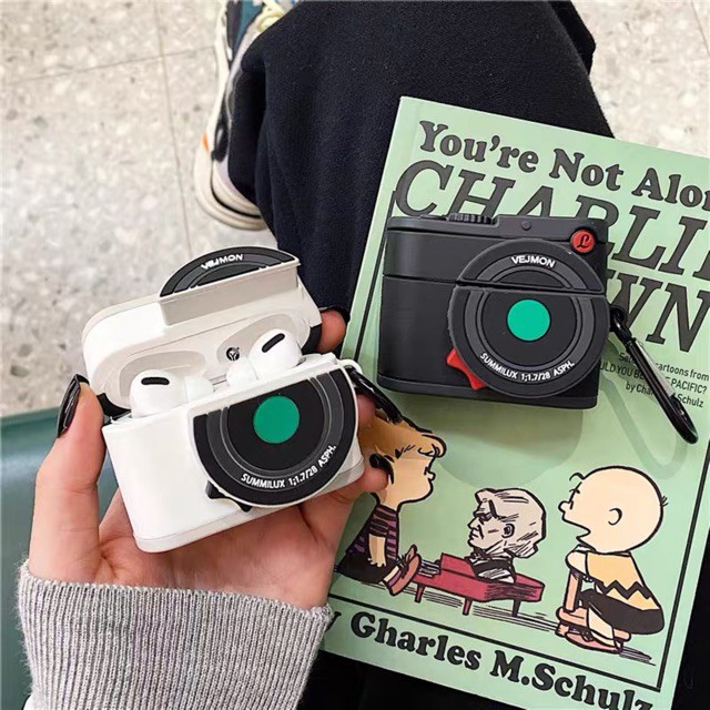 Vỏ bảo vệ hộp sạc tai nghe Airpods 1/2/Pro hình máy ảnh | BigBuy360 - bigbuy360.vn