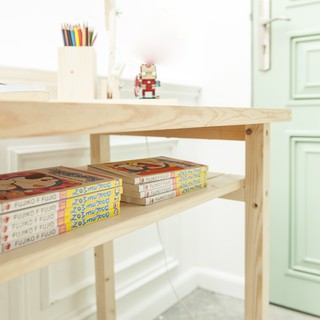 Bàn làm việc chân gỗ có ngăn bàn, Bàn học cho trẻ nhỏ [Giá sốc] | BigBuy360 - bigbuy360.vn