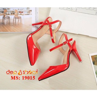 Giày cao gót big size mũi nhọn hở hậu 7cm MS-19015