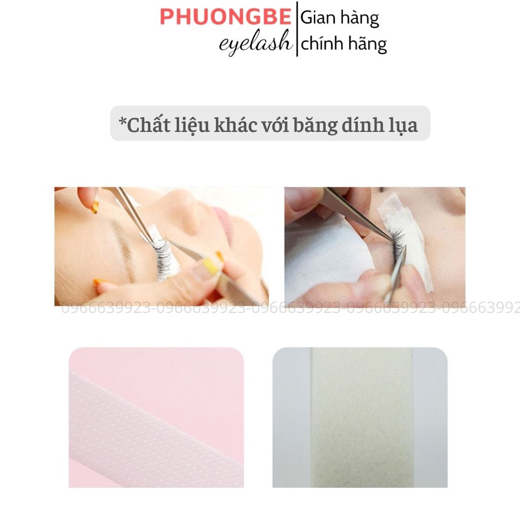 Băng dính nhật dán mi khi nối mi màu trắng có lỗ thông hơi