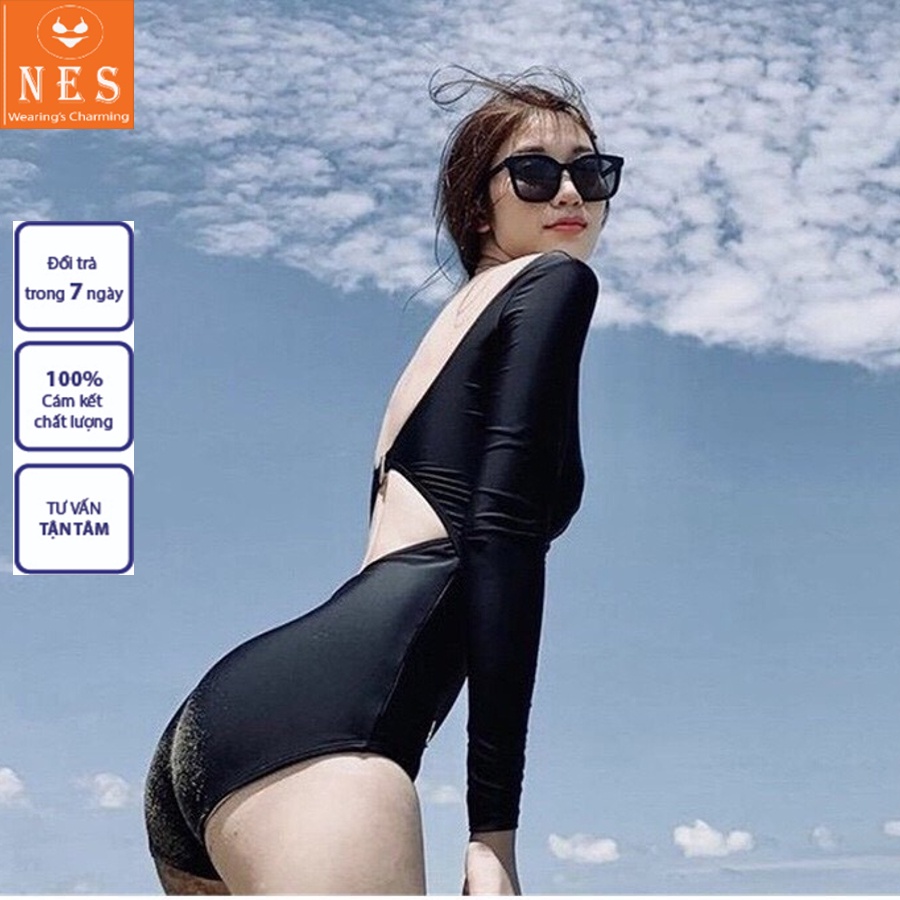 Đồ bơi nữ 1 mảnh bikini ngắn đùi khoét eo đạp