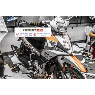 Tem trùm Sirius ♦FREESHIP♦ cam bạc đen Fi, độ team decal xe máy si spark rẻ đẹp