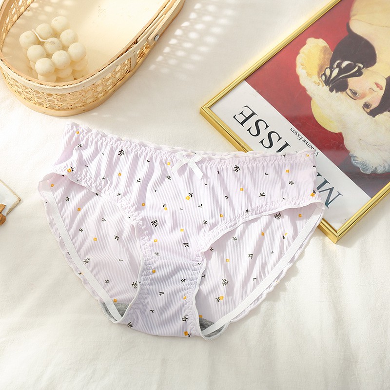 Quần lót nữ đúc su gân tăm Chunxuu, chất lanh siêu mát lạnh thiết kế họa tiết dễ thương - QC21