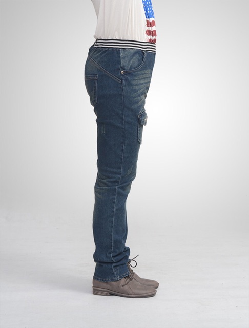 Quần jean big size lưng thun ống suông cao cấp size đại 70-90kg