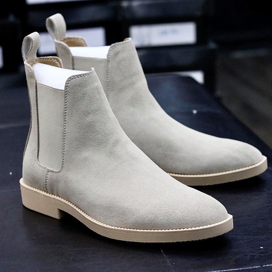 Giày Chelsea Boots Da Lộn Tan, đế crepe
