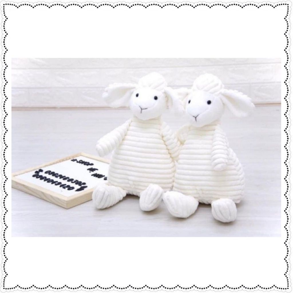 Gối ôm hình cừu trắng đáng yêu an toàn cho bé ôm đi ngủ hoặc chơi