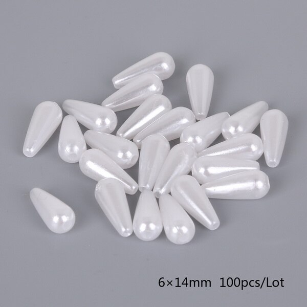 Hạt xỏ hai lỗ bằng acrylic giả ngọc trai dùng làm trang sức thời trang diy