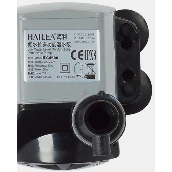 Máy bơm nước bể cá, non bộ Hailea HX-4500. Máy bơm thủy canh. Máy đẩy nước non bộ.