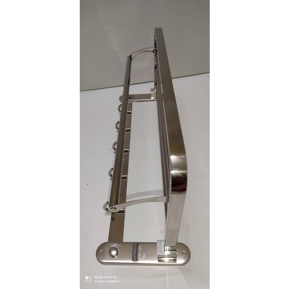VẮT KHĂN GIÀN TRẮNG ĐẾ PHỒNG CÓ MÓC ÁO PHÒNG TẮM CAO CẤP INOX 304