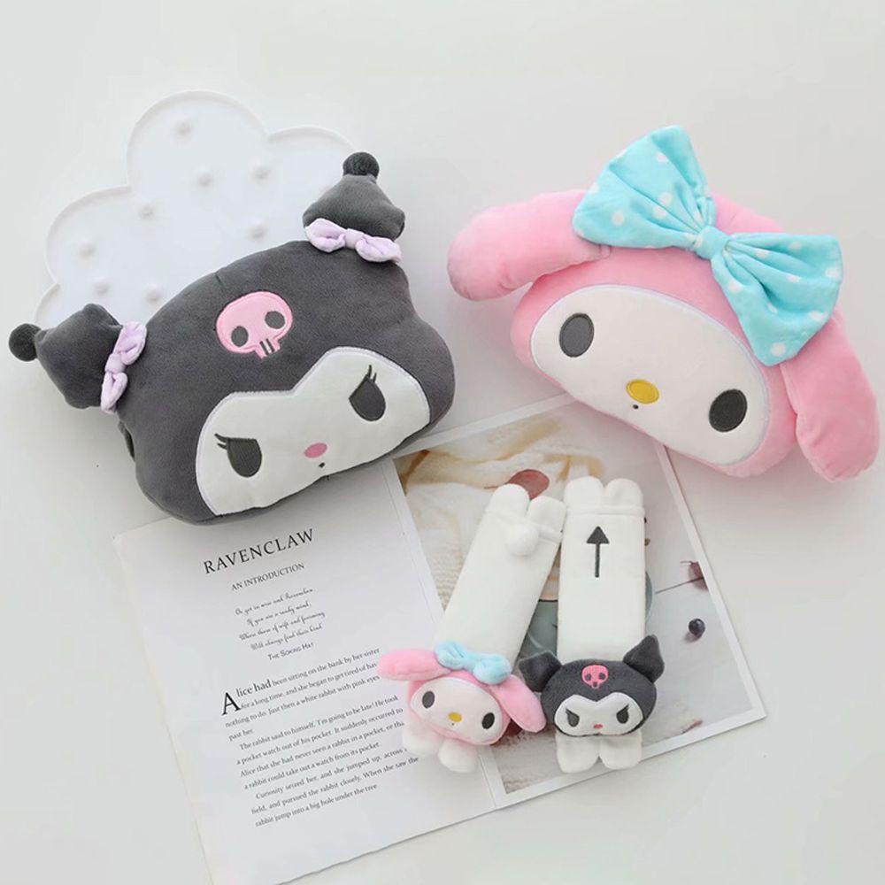 Đệm Bọc Dây Đai An Toàn Xe Hơi Họa Tiết Hoạt Hình Kuromi Melody Dễ Thương