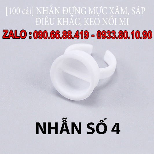 Nhẫn đựng mực phun xăm, sáp điêu khắc, keo nối mi