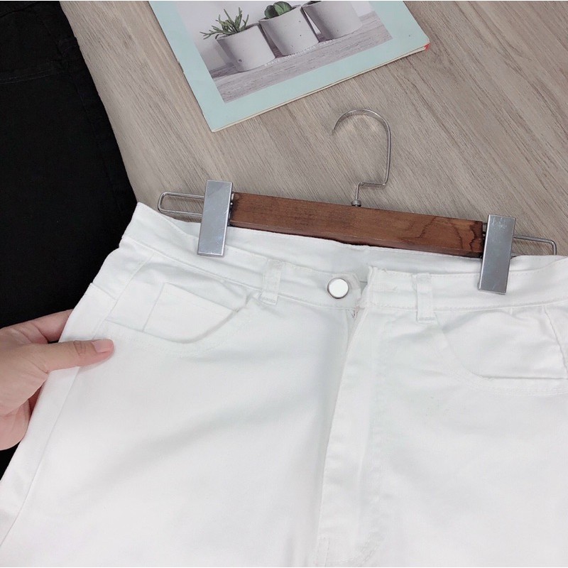 quần kaki lửng ống rộng