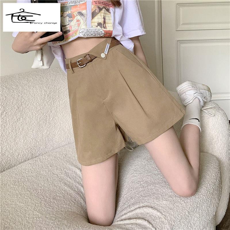 Quần Short Ống Rộng Lưng Cao Phong Cách Hàn Quốc Thời Trang Mùa Hè Hàng Mới Dành Cho Nữ 2022