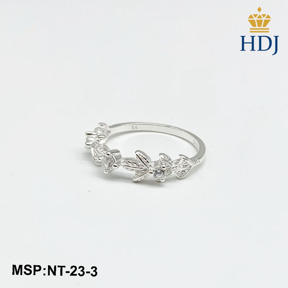 Nhẫn bạc nữ Hình chiếc lá xinh sang trọng trang sức cao cấp HDJ mã NT-23-3 Hàng Chính Hãng