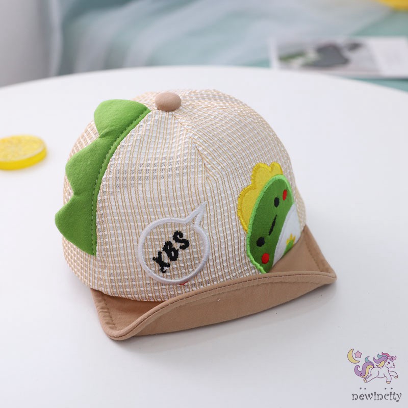 Mũ lưỡi trai thêu họa tiết khủng long dễ thương cho trẻ em