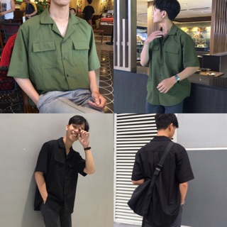 ♥️Áo sơ mi oversize style Hàn (nam nữ đều mặc đc)