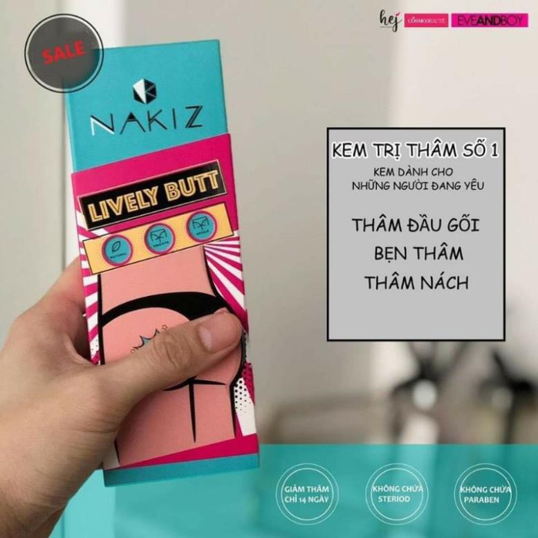 2 TUÝP NAKIZ LIVELY BUTT 〡 Kem thoa thâm Mông, Bẹn, Nách, Lưng, Nhũ hoa, Đầu gối, Cùi chỏ.... Thái Lan | BigBuy360 - bigbuy360.vn