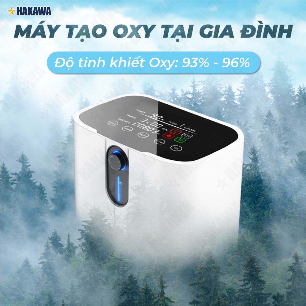 Máy tạo oxy HAKAWA - HK-O7 - Bảo hành chính hãng 12 tháng - Sản phẩm chính hãng