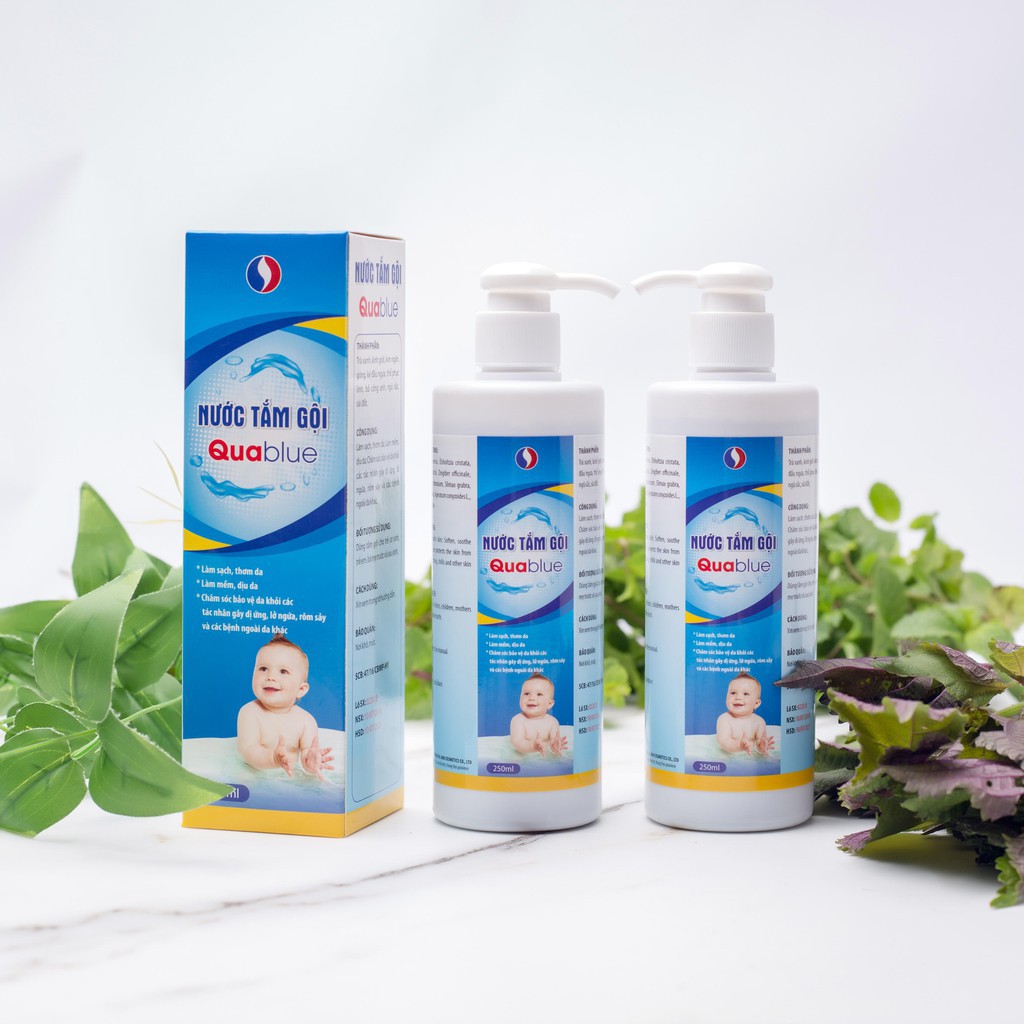 NƯỚC TẮM GỘI QUABLUE THẢO DƯỢC 250ML CHO BÉ