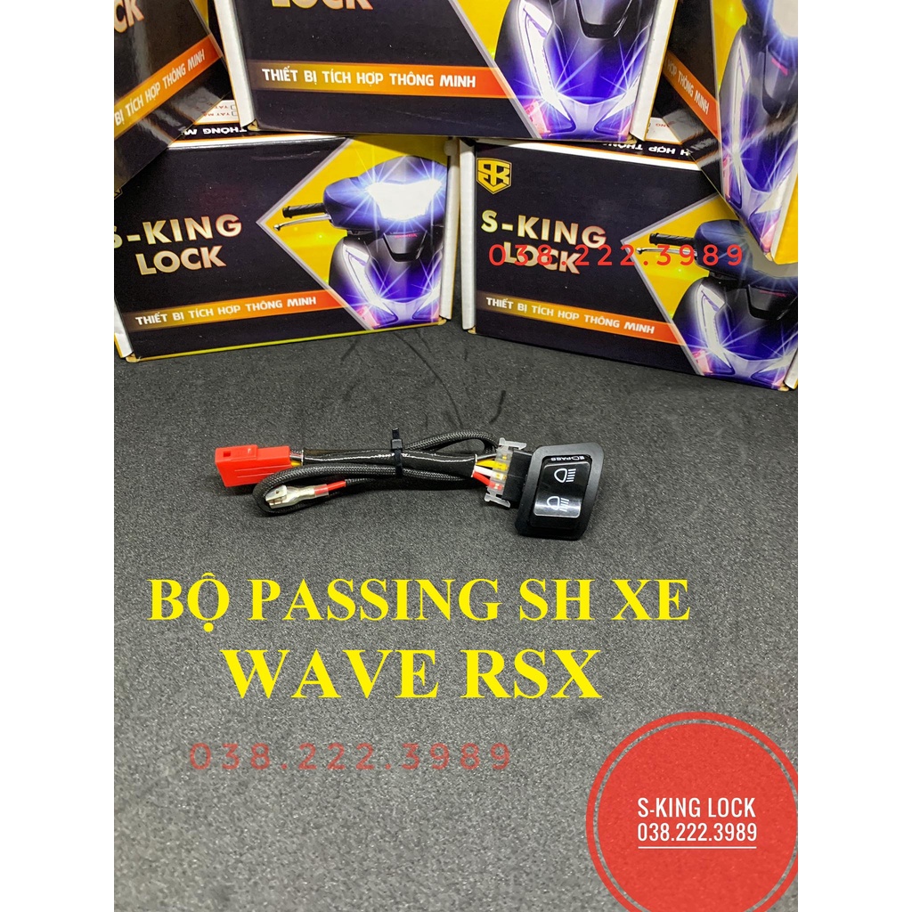 Bộ Giắc Chế Passing Sh Cho Xe WAVE RSX | S-KING LOCK - BẢO HÀNH 12 THÁNG