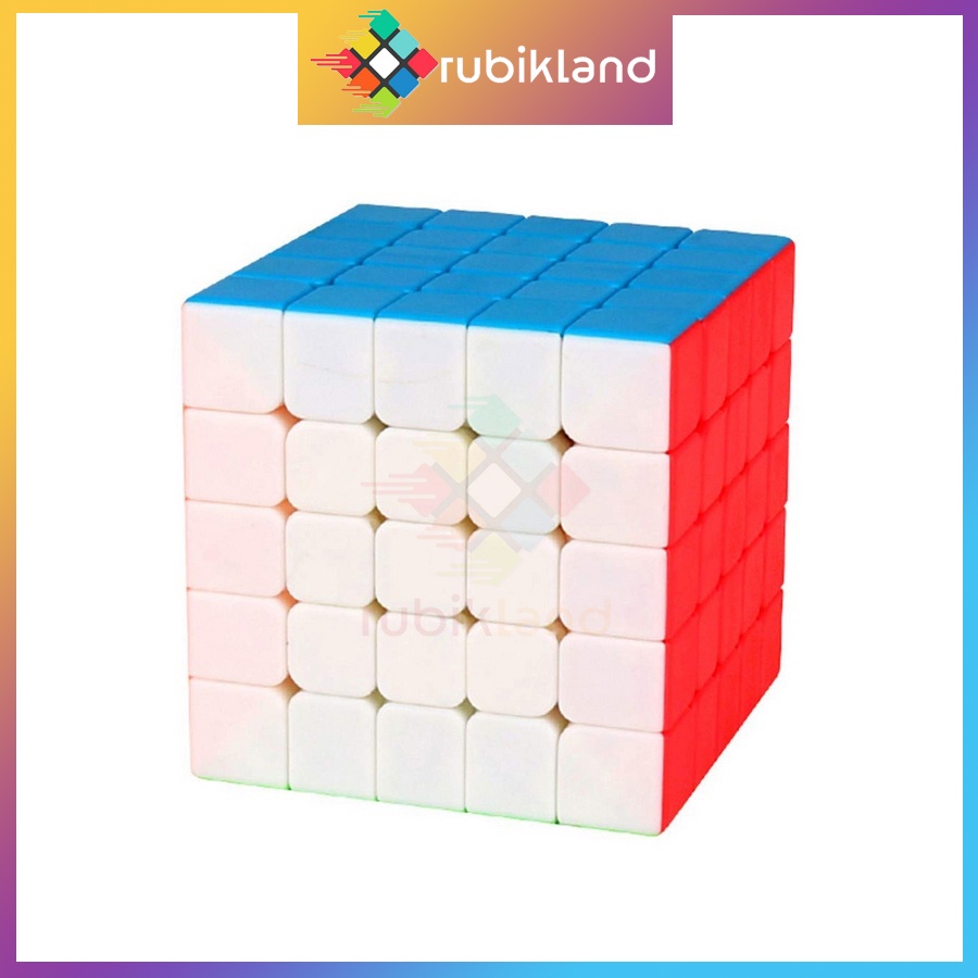 Rubik Half Bright Stickerless 2x2 3x3 4x4 5x5 Pyraminx Megaminx Skewb Không Viền Đồ Chơi Trí Tuệ Rubic