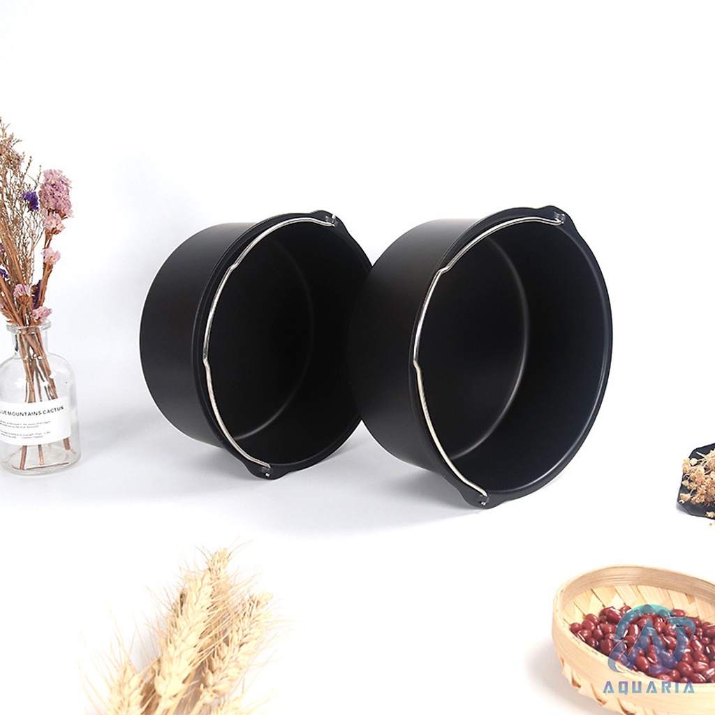 Khuôn Làm Bánh Khuôn Tròn Chống Dính Đế Liền Có Quai Xách Cho Nồi Chiên Không Dầu Làm Bánh Bông Lan 6-7-8inch