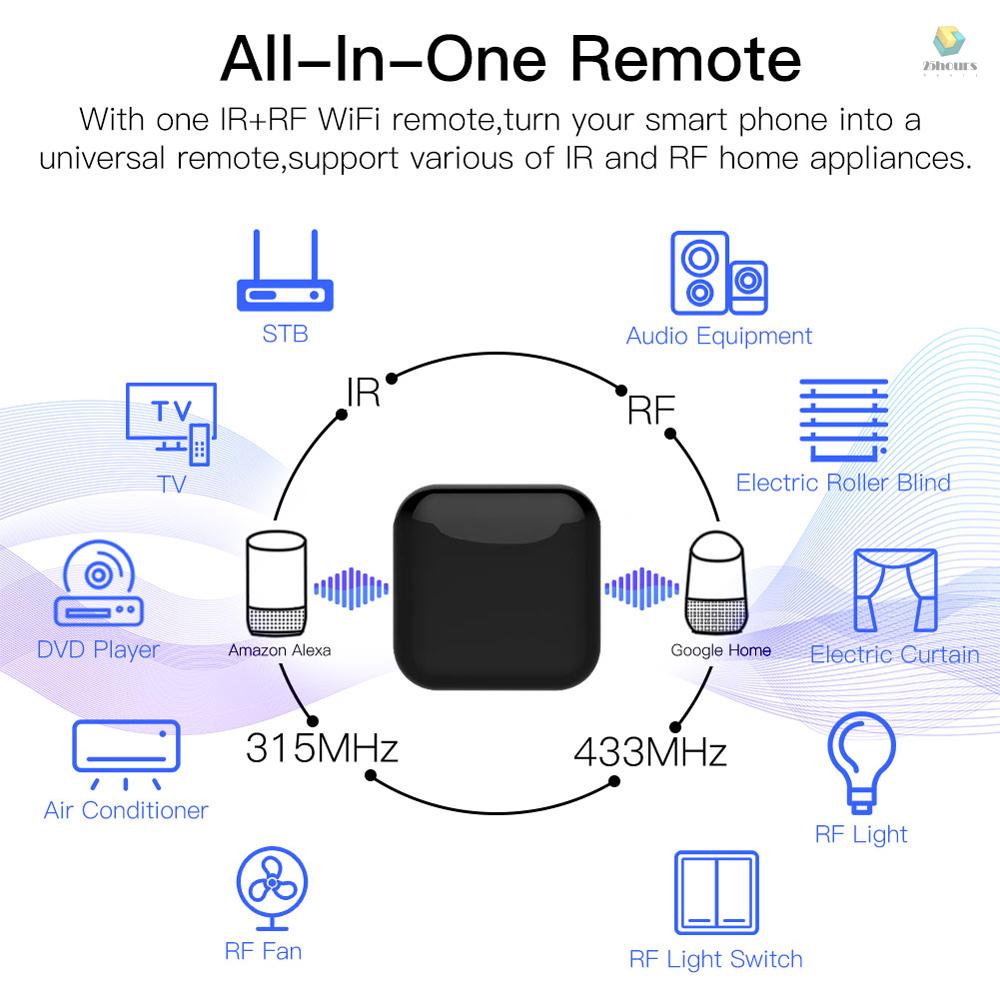 Giá Thấp Nhất Điều Khiển Từ Xa IR RF Bằng Giọng Nói Thông Minh Tương Thích Với Tuya Alexa Google Home