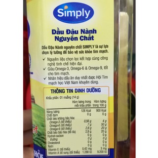 Dầu nành Simply 1L