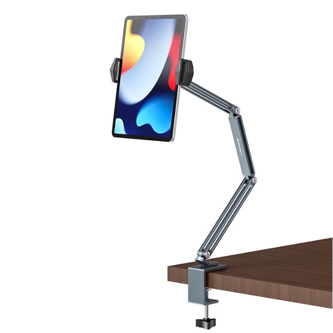 Tay Arm nâng, tay nâng máy tính bảng P67, P60 ( P60 Plus) kẹp bàn kiêm giá đỡ kẹp giữ iPad, iPhone, Kindle