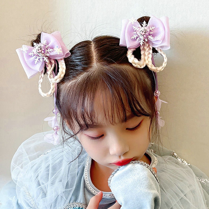 Set 2 Kẹp Tóc Hình Nơ Xinh Xắn Dành Cho Bé Gái