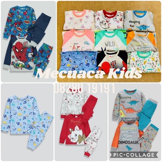 Bộ cotton/bộ ngủ dài tay khủng long, người nhện, kitty cho bé/bé trai/bé gái mặc nhà xuất dư xịn
