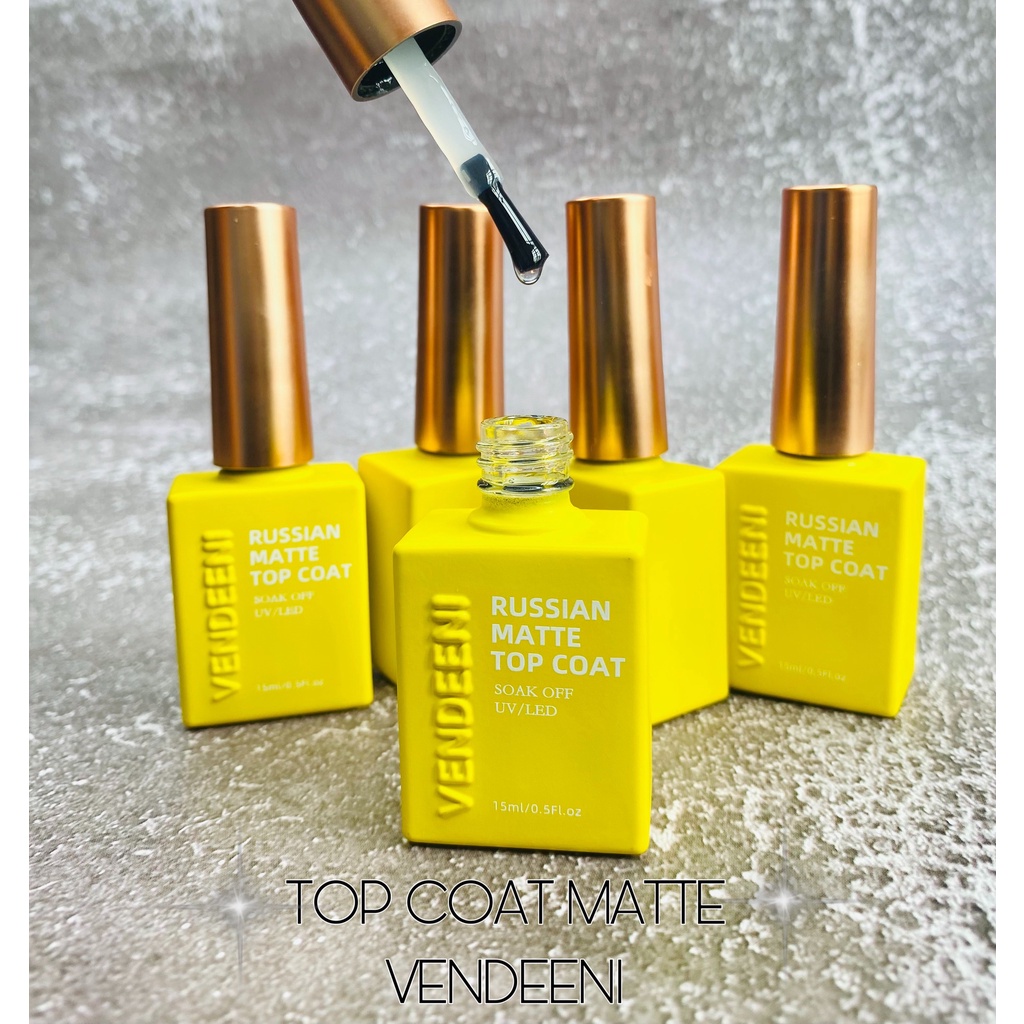 Top tráng gương không lem Vendeeni 15ml - liên kết làm nền chà tráng gương, vẽ móng, trang trí nail - Sushi nail mi